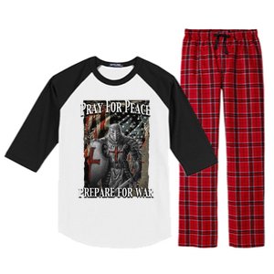 Pray For Peace Prepare For Freedom Believe Raglan Sleeve Pajama Set