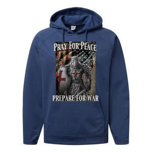 Pray For Peace Prepare For Freedom Believe Performance Fleece Hoodie