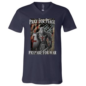 Pray For Peace Prepare For Freedom Believe V-Neck T-Shirt