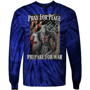 Pray For Peace Prepare For Freedom Believe Tie-Dye Long Sleeve Shirt