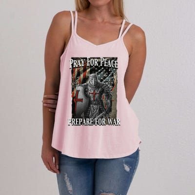 Pray For Peace Prepare For Freedom Believe Women's Strappy Tank