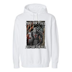 Pray For Peace Prepare For Freedom Believe Garment-Dyed Fleece Hoodie