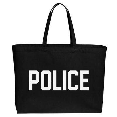 Police For Police Officer Halloween Costume Cotton Canvas Jumbo Tote