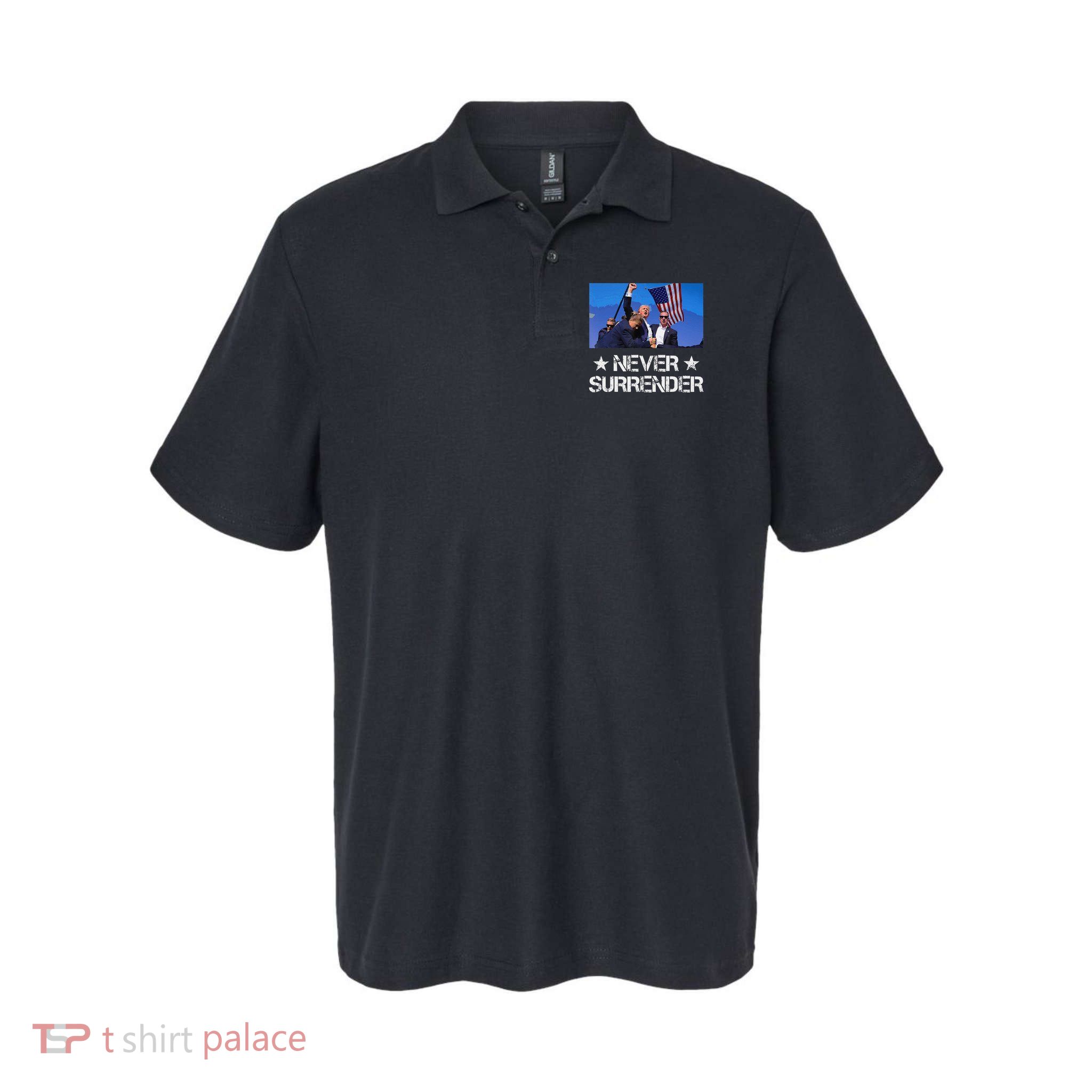 Pray For President Trump Never Surrender God Bless Trump Gift Polo