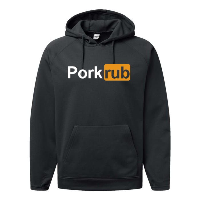 Porkrub Funny Pork Rub Performance Fleece Hoodie