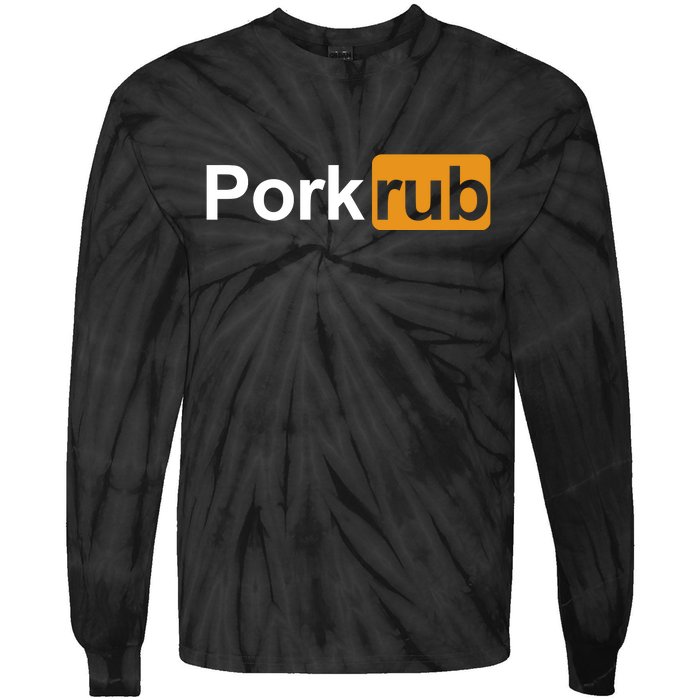 Porkrub Funny Pork Rub Tie-Dye Long Sleeve Shirt