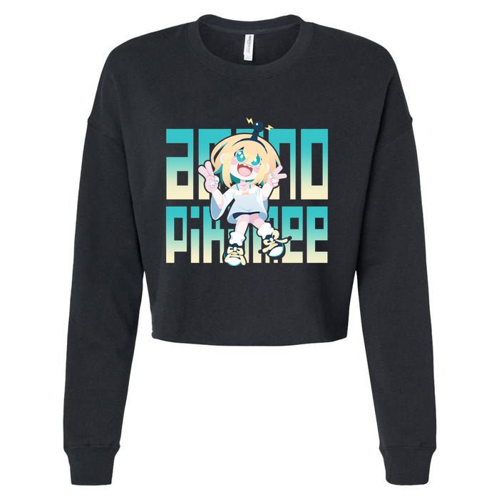 Pikamee Fun Cropped Pullover Crew