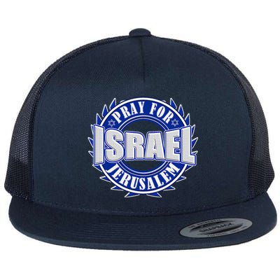 Pray For Peace Jerusalem Israel Christian Religious Flat Bill Trucker Hat