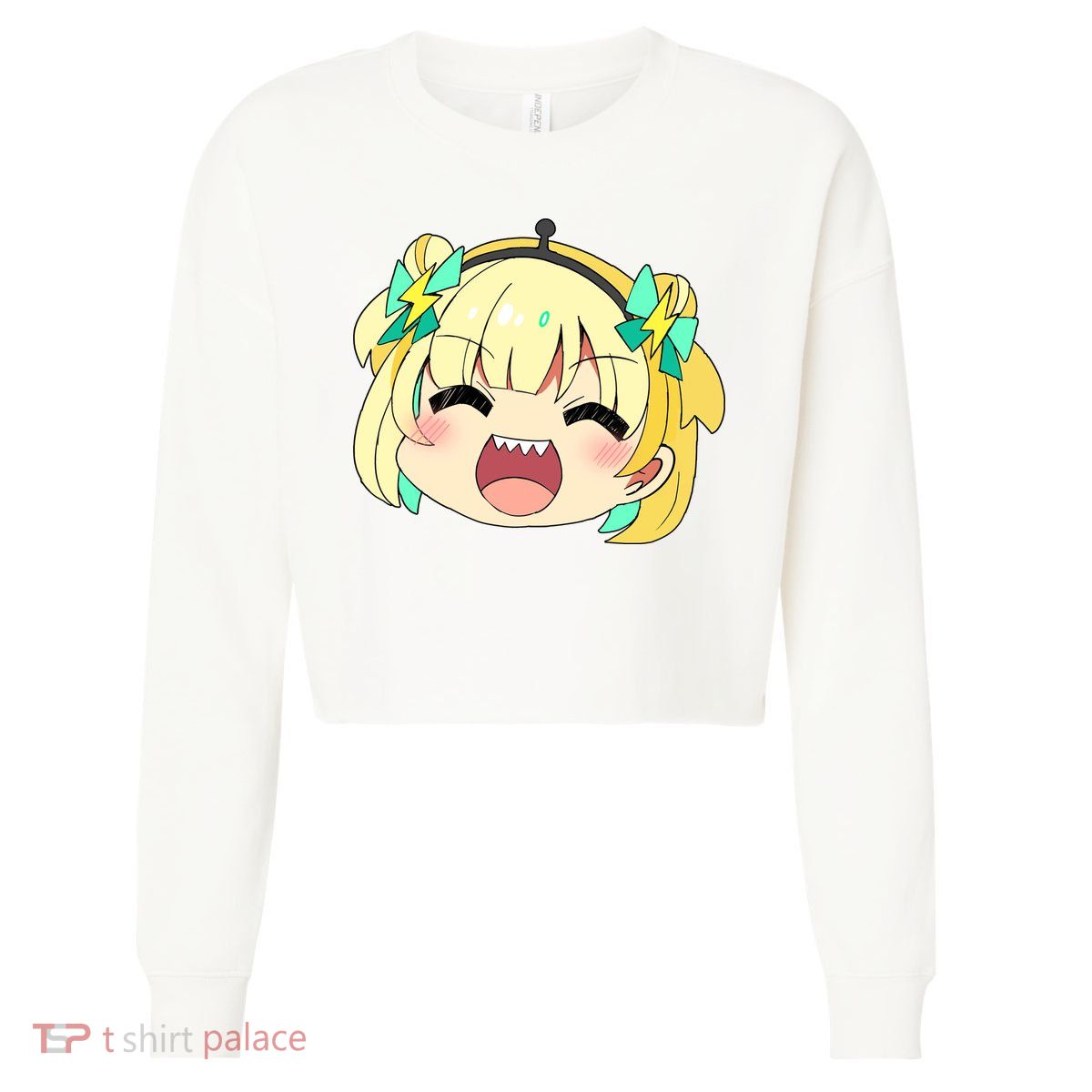 Pikamee Face Cropped Pullover Crew