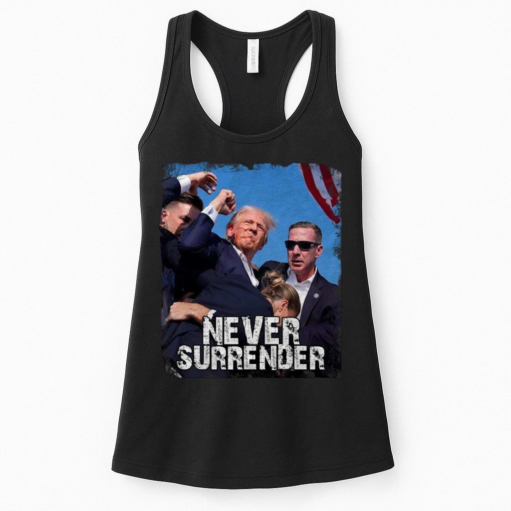 Pray For President Trump Never Surrender Womens Tank Top