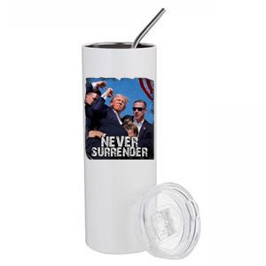 Pray For President Trump Never Surrender Stainless Steel Tumbler