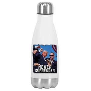 Pray For President Trump Never Surrender Stainless Steel Insulated Water Bottle