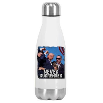 Pray For President Trump Never Surrender Stainless Steel Insulated Water Bottle