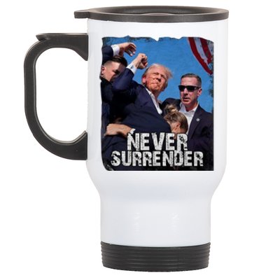 Pray For President Trump Never Surrender Stainless Steel Travel Mug