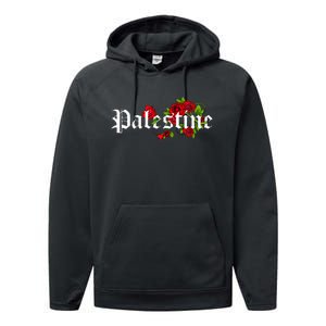 Palestine Free Palestine Free Gaza Palestine Flag Arabic Performance Fleece Hoodie