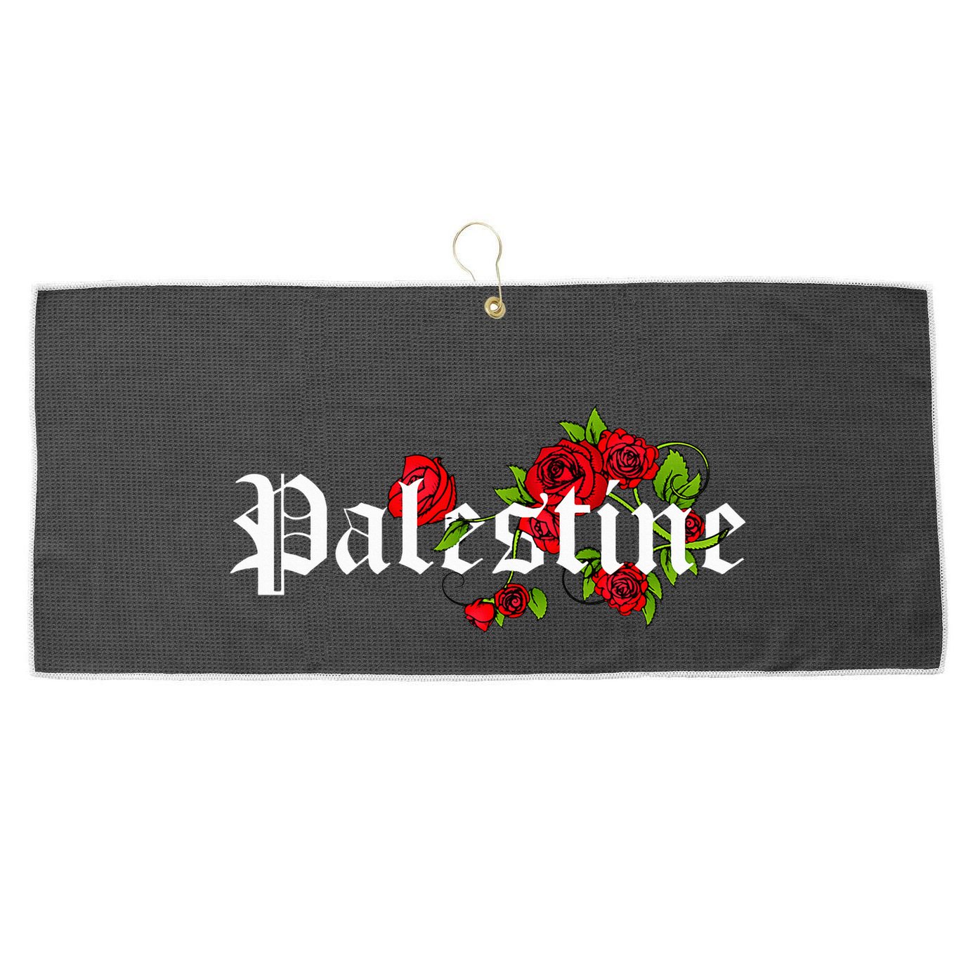 Palestine Free Palestine Free Gaza Palestine Flag Arabic Large Microfiber Waffle Golf Towel