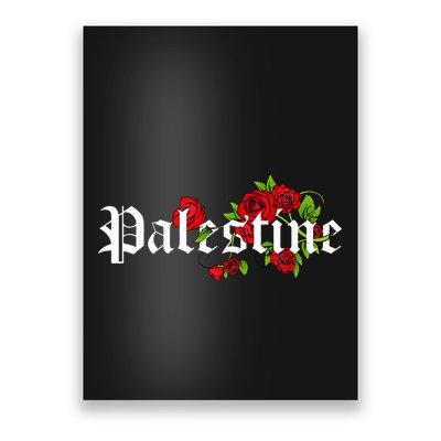 Palestine Free Palestine Free Gaza Palestine Flag Arabic Poster