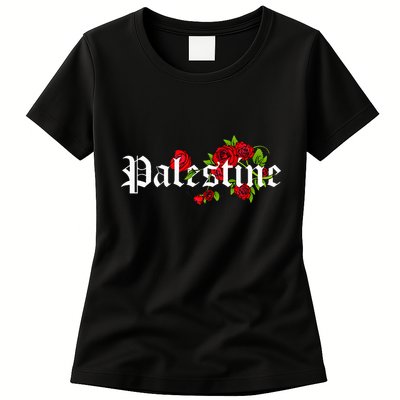 Palestine Free Palestine Free Gaza Palestine Flag Arabic Womens T-Shirt