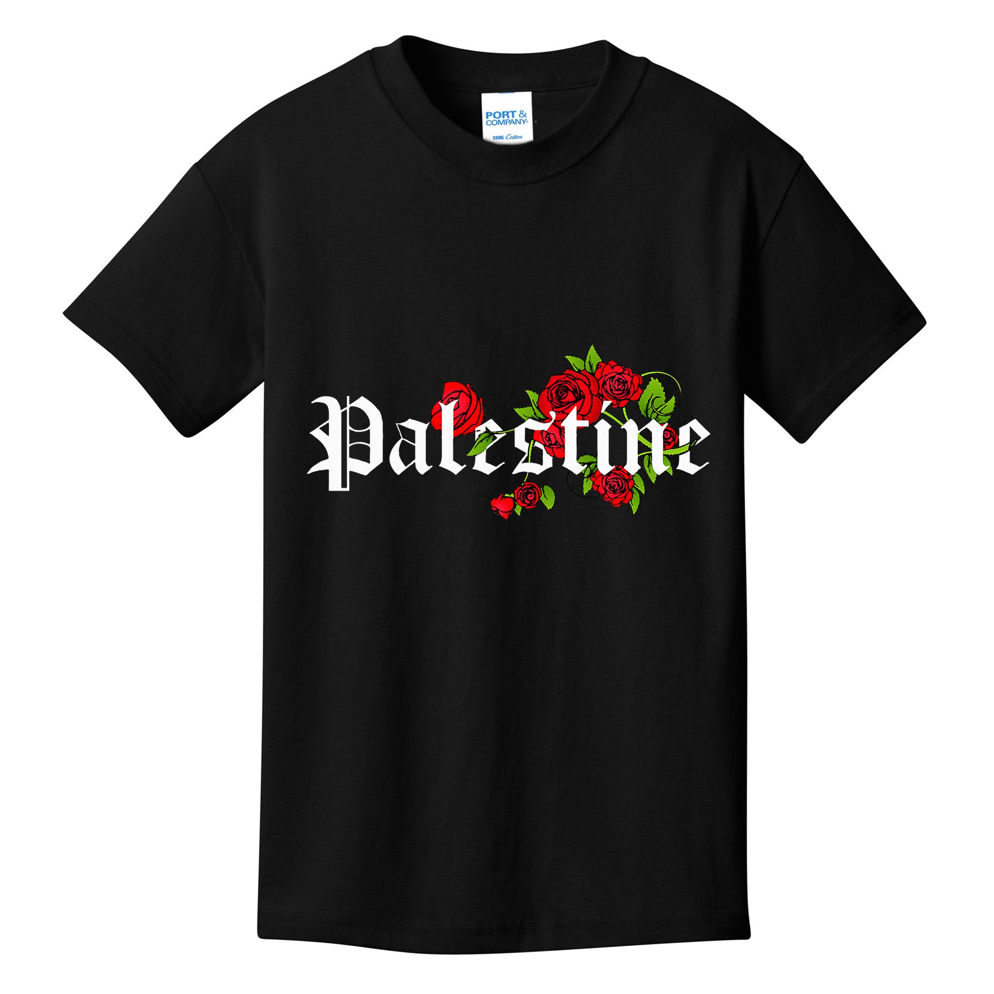 Palestine Free Palestine Free Gaza Palestine Flag Arabic Kids T-Shirt