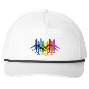 Pilot Father Pilot Dad Like A Normal Dad Only Cooler Gift Snapback Five-Panel Rope Hat