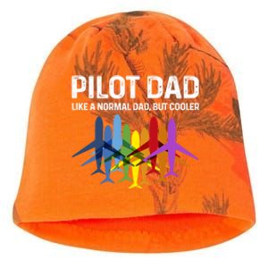 Pilot Father Pilot Dad Like A Normal Dad Only Cooler Gift Kati - Camo Knit Beanie