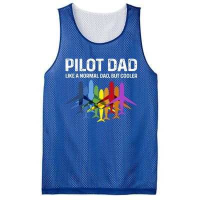 Pilot Father Pilot Dad Like A Normal Dad Only Cooler Gift Mesh Reversible Basketball Jersey Tank