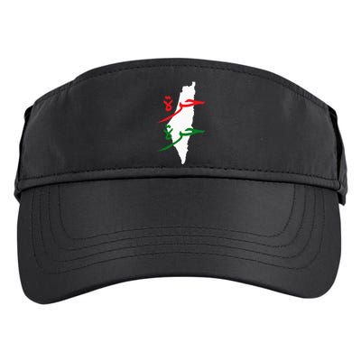 Palestine Free Palestine In Arabic Free Gaza Palestine Flag Adult Drive Performance Visor