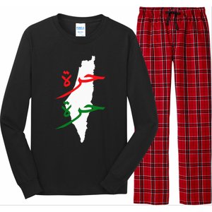 Palestine Free Palestine In Arabic Free Gaza Palestine Flag Long Sleeve Pajama Set