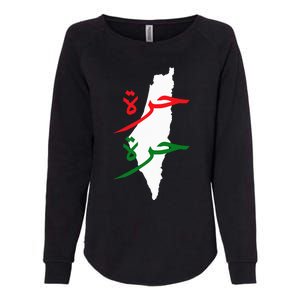 Palestine Free Palestine In Arabic Free Gaza Palestine Flag Womens California Wash Sweatshirt