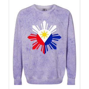 Philippine Flag Pinoy Flag Filipino Pinoy Sun Colorblast Crewneck Sweatshirt