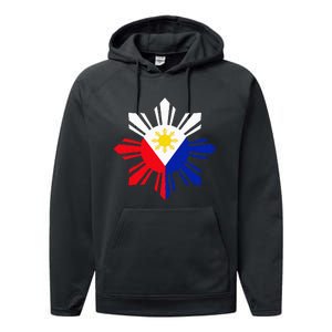 Philippine Flag Pinoy Flag Filipino Pinoy Sun Performance Fleece Hoodie