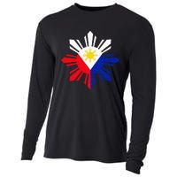 Philippine Flag Pinoy Flag Filipino Pinoy Sun Cooling Performance Long Sleeve Crew