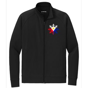 Philippine Flag Pinoy Flag Filipino Pinoy Sun Stretch Full-Zip Cadet Jacket