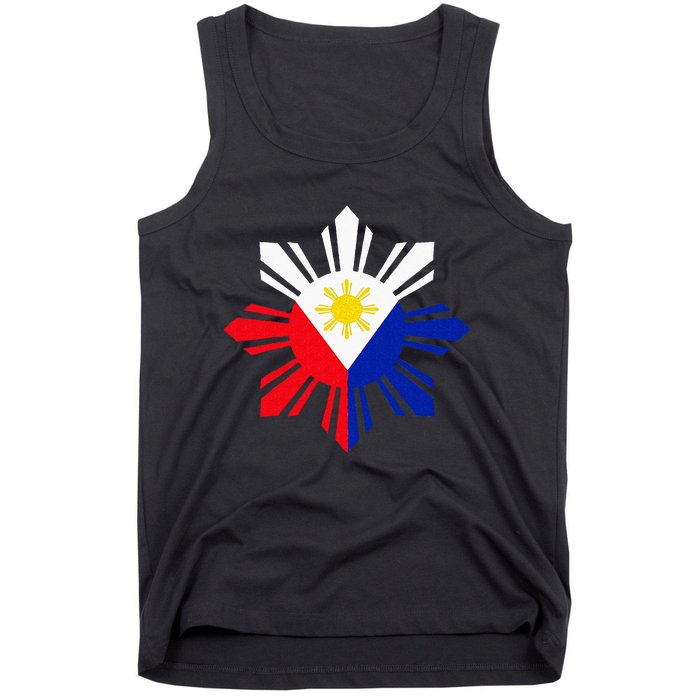 Philippine Flag Pinoy Flag Filipino Pinoy Sun Tank Top