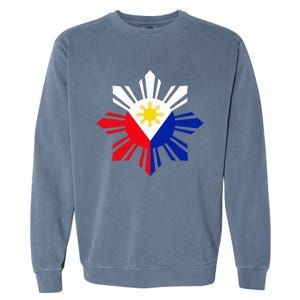 Philippine Flag Pinoy Flag Filipino Pinoy Sun Garment-Dyed Sweatshirt