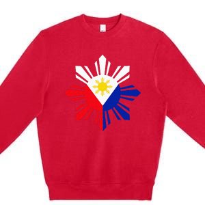 Philippine Flag Pinoy Flag Filipino Pinoy Sun Premium Crewneck Sweatshirt