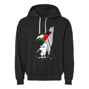 Palestine Free Palestine In Arabic Free Gaza Palestine Garment-Dyed Fleece Hoodie