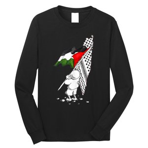 Palestine Free Palestine In Arabic Free Gaza Palestine Long Sleeve Shirt