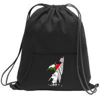 Palestine Free Palestine In Arabic Free Gaza Palestine Sweatshirt Cinch Pack Bag