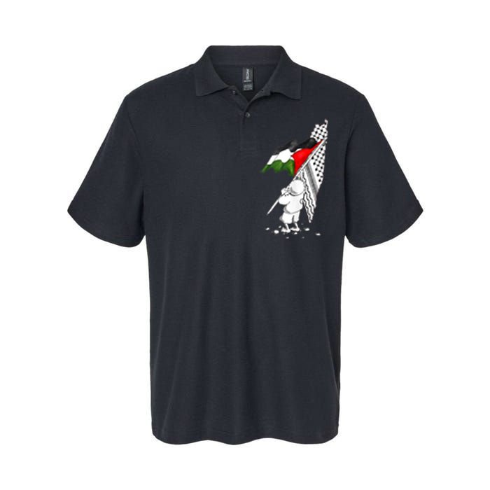 Palestine Free Palestine In Arabic Free Gaza Palestine Softstyle Adult Sport Polo