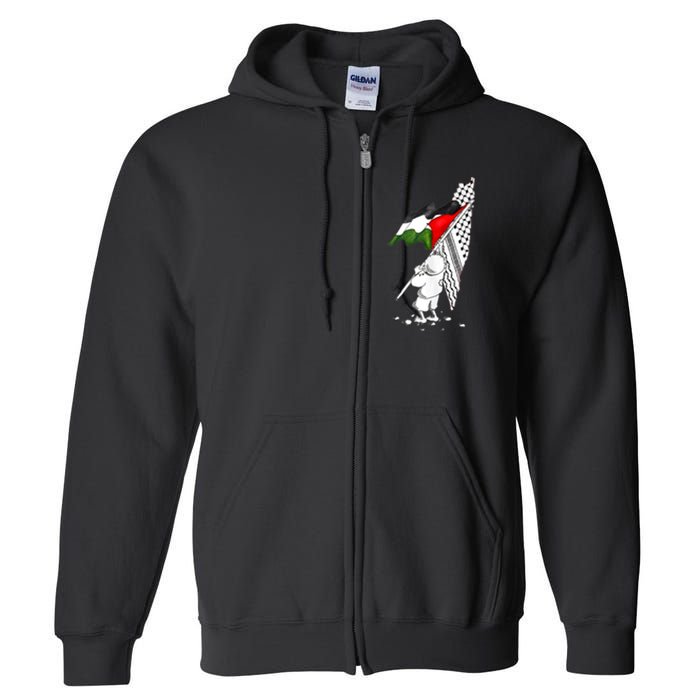 Palestine Free Palestine In Arabic Free Gaza Palestine Full Zip Hoodie