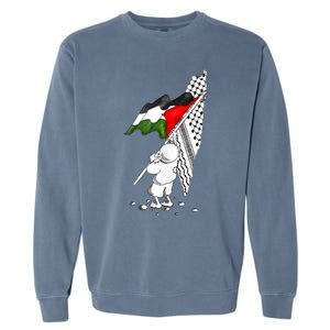 Palestine Free Palestine In Arabic Free Gaza Palestine Garment-Dyed Sweatshirt