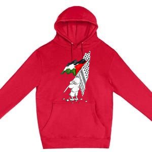 Palestine Free Palestine In Arabic Free Gaza Palestine Premium Pullover Hoodie