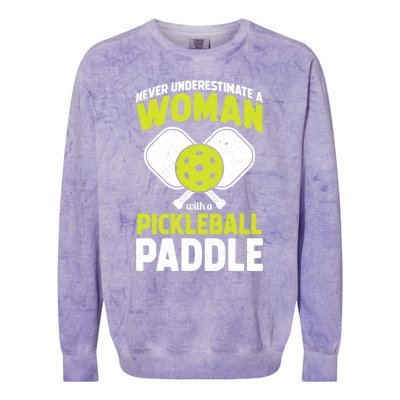 Pickleball Funny Pickleball Player Gift Meaningful Gift Colorblast Crewneck Sweatshirt