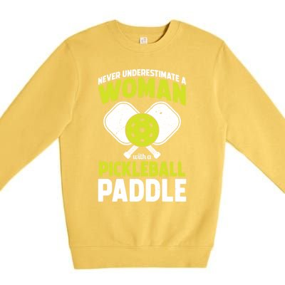 Pickleball Funny Pickleball Player Gift Meaningful Gift Premium Crewneck Sweatshirt