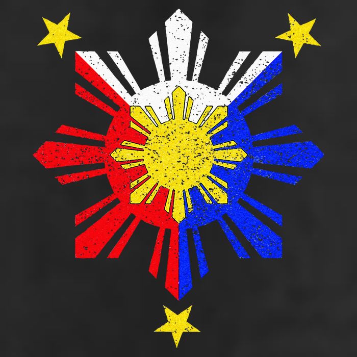 Pinoy Filipino Philippine Flag Sun 7 Panel Mesh Trucker Snapback Hat