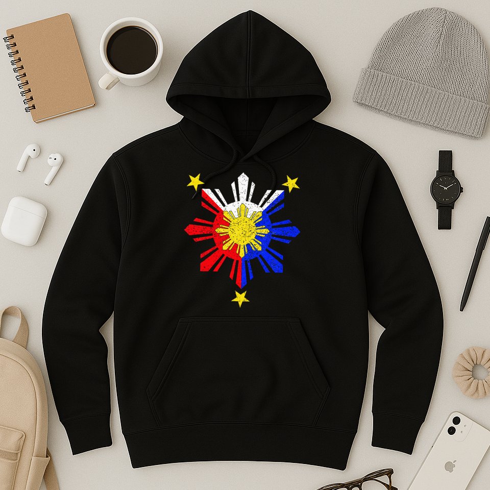 Pinoy Filipino Philippine Flag Sun Hoodie