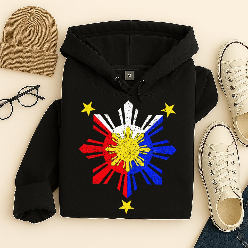 Pinoy Filipino Philippine Flag Sun Hoodie