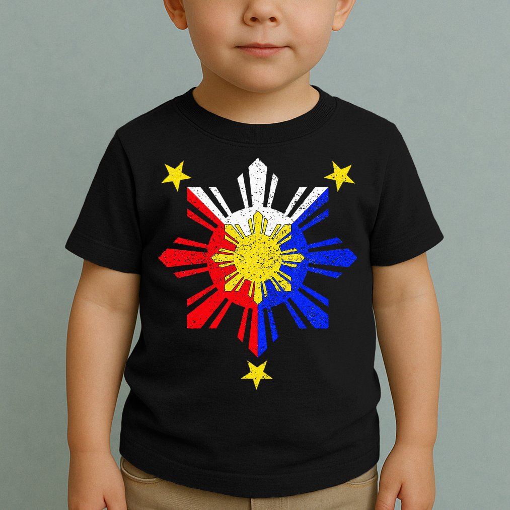 Pinoy Filipino Philippine Flag Sun Toddler T-Shirt