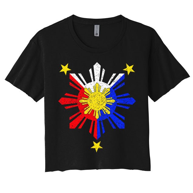 Pinoy Filipino Philippine Flag Sun Crop Top